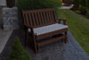 A&L Furniture Amish-Made Poly Traditional English Glider Bench, Tudor Brown