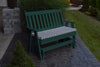 A&L Furniture Amish-Made Poly Traditional English Glider Bench, Turf Green