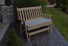 A&L Furniture Amish-Made Poly Traditional English Glider Bench, Weathered Wood