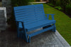 A&L Furniture Amish-Made Poly Winston Glider Bench, Blue