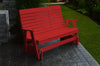 A&L Furniture Amish-Made Poly Winston Glider Bench, Bright Red