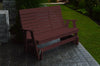 A&L Furniture Amish-Made Poly Winston Glider Bench, Cherrywood