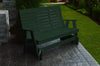 A&L Furniture Amish-Made Poly Winston Glider Bench, Turf Green