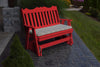 A&L Furniture Amish-Made Poly Royal English Glider Bench, Bright Red