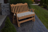 A&L Furniture Amish-Made Poly Royal English Glider Bench, Cedar