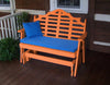 A&L Furniture Amish-Made Poly Marlboro Glider Bench, Orange