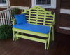 A&L Furniture Amish-Made Poly Marlboro Glider Bench, Tropical Lime