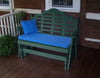 A&L Furniture Amish-Made Poly Marlboro Glider Bench, Turf Green