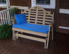 A&L Furniture Amish-Made Poly Marlboro Glider Bench, Weathered Wood