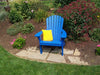 A&L Furniture Amish-Made Poly Fanback Adirondack Chair, Blue