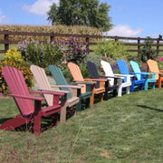 A&L Furniture Amish-Made Poly Fanback Adirondack Chairs