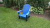 A&L Furniture Amish-Made Two-Tone Poly Adirondack Chair, Blue with Black Frame