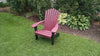 A&L Furniture Amish-Made Two-Tone Poly Adirondack Chair, Cherrywood with Black Frame