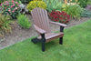 A&L Furniture Amish-Made Two-Tone Poly Adirondack Chair, Tudor Brown with Black Frame