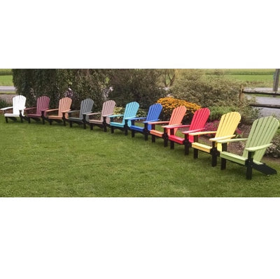 A&L Furniture Amish-Made Two-Tone Poly Adirondack Chairs with Black Frame