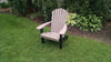 A&L Furniture Amish-Made Two-Tone Poly Adirondack Chair, Weathered Wood with Black Frame
