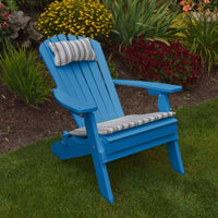 A&L Furniture Co. Amish-Made Folding/Reclining Poly Adirondack Chair, Blue