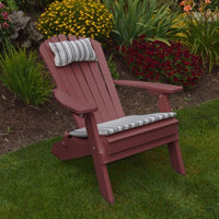 A&L Furniture Co. Amish-Made Folding/Reclining Poly Adirondack Chair, Cherrywood