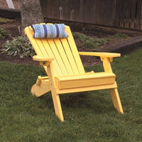 A&L Furniture Co. Amish-Made Folding/Reclining Poly Adirondack Chair, Lemon Yellow