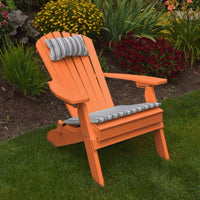A&L Furniture Co. Amish-Made Folding/Reclining Poly Adirondack Chair, Orange