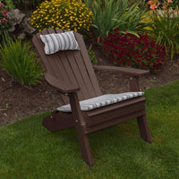 A&L Furniture Co. Amish-Made Folding/Reclining Poly Adirondack Chair, Tudor Brown