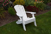 A&L Furniture Co. Amish-Made Folding/Reclining Poly Adirondack Chair, White