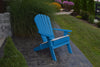 A&L Furniture Folding/Reclining Poly Adirondack Chair with Integrated Cupholders, Blue