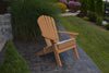 A&L Furniture Folding/Reclining Poly Adirondack Chair with Integrated Cupholders, Cedar