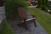 A&L Furniture Folding/Reclining Poly Adirondack Chair with Integrated Cupholders, Tudor Brown