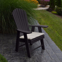 A&L Furniture Amish-Made Poly Upright Adirondack Chair, Black