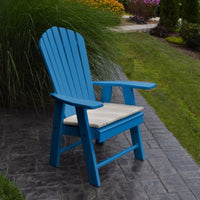 A&L Furniture Amish-Made Poly Upright Adirondack Chair, Blue