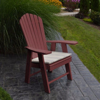 A&L Furniture Amish-Made Poly Upright Adirondack Chair, Cherrywood