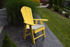 A&L Furniture Amish-Made Poly Upright Adirondack Chair, Lemon Yellow