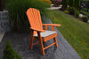 A&L Furniture Amish-Made Poly Upright Adirondack Chair, Orange