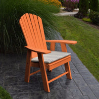 A&L Furniture Amish-Made Poly Upright Adirondack Chair, Orange
