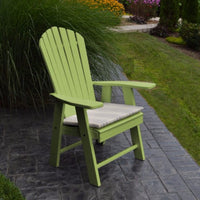 A&L Furniture Amish-Made Poly Upright Adirondack Chair, Tropical Lime