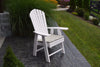 A&L Furniture Amish-Made Poly Upright Adirondack Chair, White