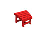 A&L Furniture Amish-Made Poly New Hope Foot Stool, Bright Red