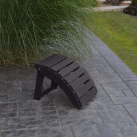 A&L Furniture Folding Poly Ottoman for Adirondack Chairs, Black
