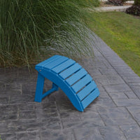 A&L Furniture Folding Poly Ottoman for Adirondack Chairs, Blue