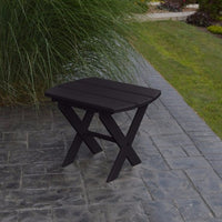 A&L Furniture Co. Amish-Made Folding Poly End Table, Black