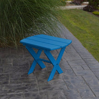A&L Furniture Co. Amish-Made Folding Poly End Table, Blue