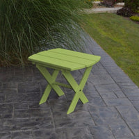 A&L Furniture Co. Amish-Made Folding Poly End Table, Tropical Lime