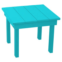 A&L Furniture Amish-Made Poly Hampton End Table, Aruba Blue
