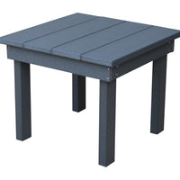 A&L Furniture Amish-Made Poly Hampton End Table, Dark Gray