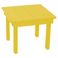A&L Furniture Amish-Made Poly Hampton End Table, Lemon Yellow
