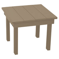 A&L Furniture Amish-Made Poly Hampton End Table, Weathered Wood