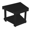 A&L Furniture Poly New Hope Side Table, Black