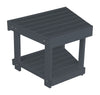 A&L Furniture Poly New Hope Side Table, Dark Gray