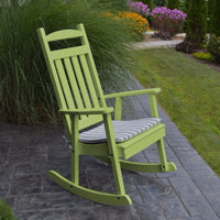 A&L Furniture Amish-Made Poly Porch Rocker, Tropical Lime